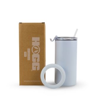 Hogg 4 in 1 Powder Coated Can Cooler - White