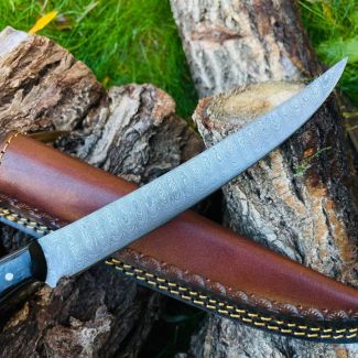 Damascus Steel Custom Flay Knife