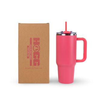 Hogg 40oz Powder Coated Big Swig Tumbler - Pamplona Pink