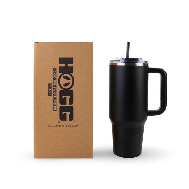 Hogg 40oz Powder Coated Big Swig Tumbler - Black