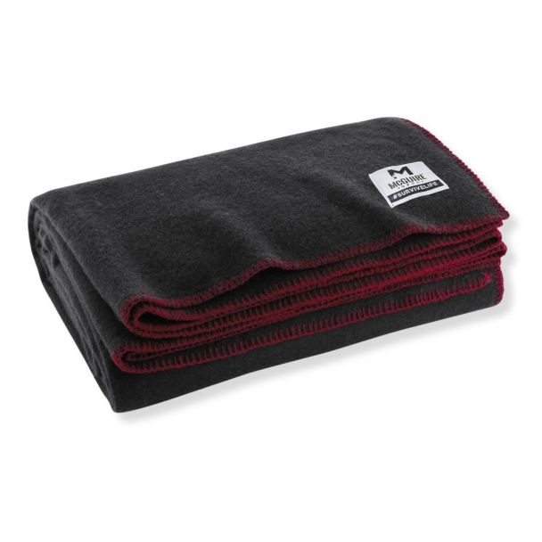 McGuire Army Navy Black Camping Wool Blanket