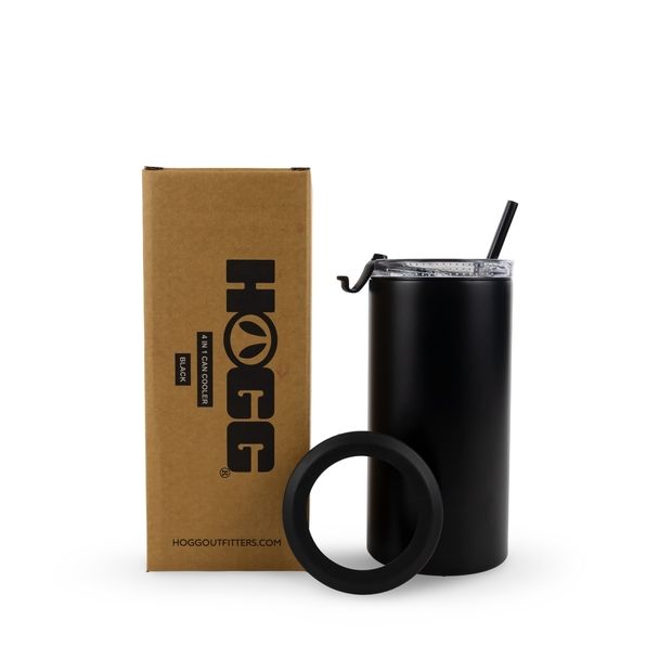 Hogg 4 in 1 Powder Coated Can Cooler - Black