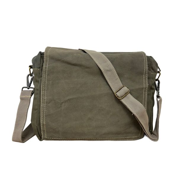 Plain Recycled Military Tent Crossbody Bag