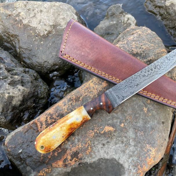 Damascus Steel Boning & Flaying Knife