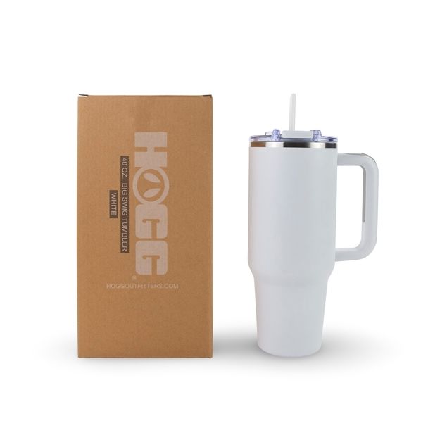 Hogg 40oz Powder Coated Big Swig Tumbler - White