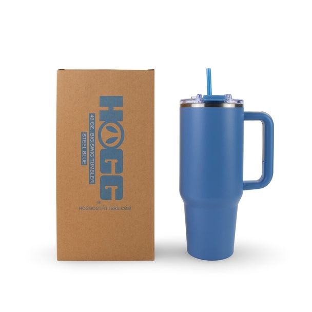 Hogg 40oz Powder Coated Big Swig Tumbler - Steel Blue