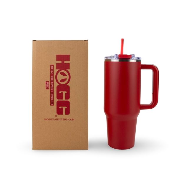 Hogg 40oz Powder Coated Big Swig Tumbler - Red