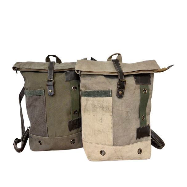 Recycled Military Tent Backpack - Plain (No Art)