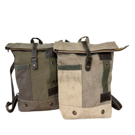 Recycled Military Tent Backpack - Plain (No Art)